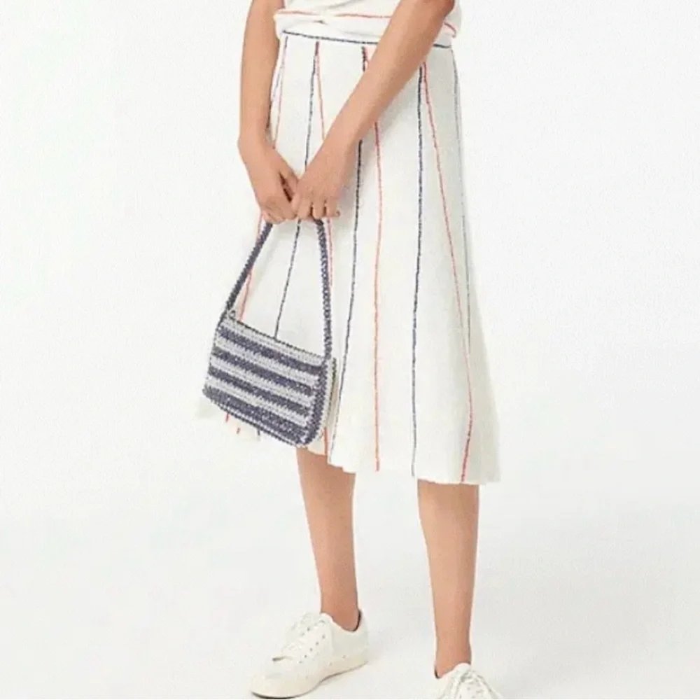 J. CREW Flared sweater-skirt in stripe - Picture 3 of 9